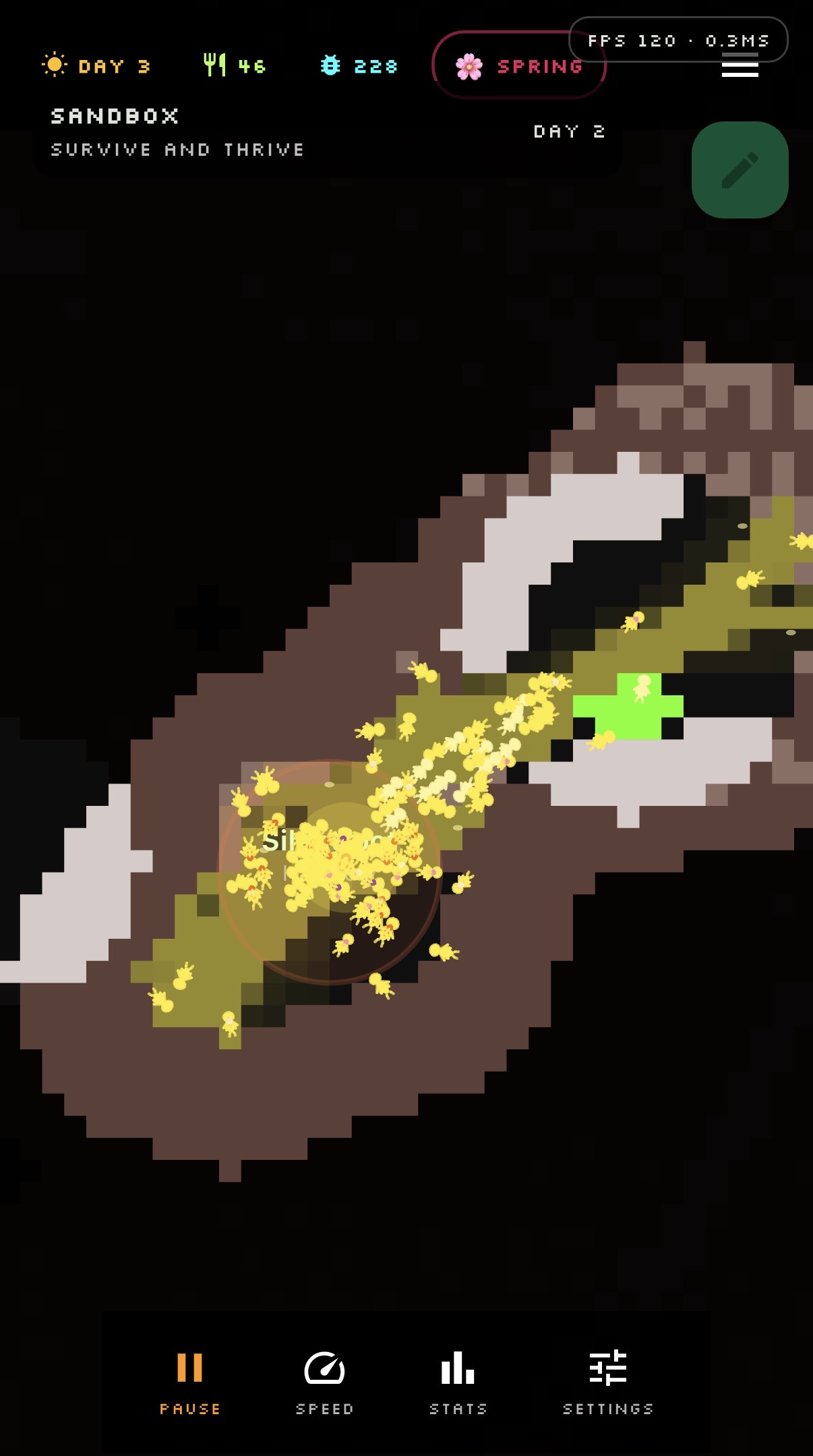 Ant colony — simulation game