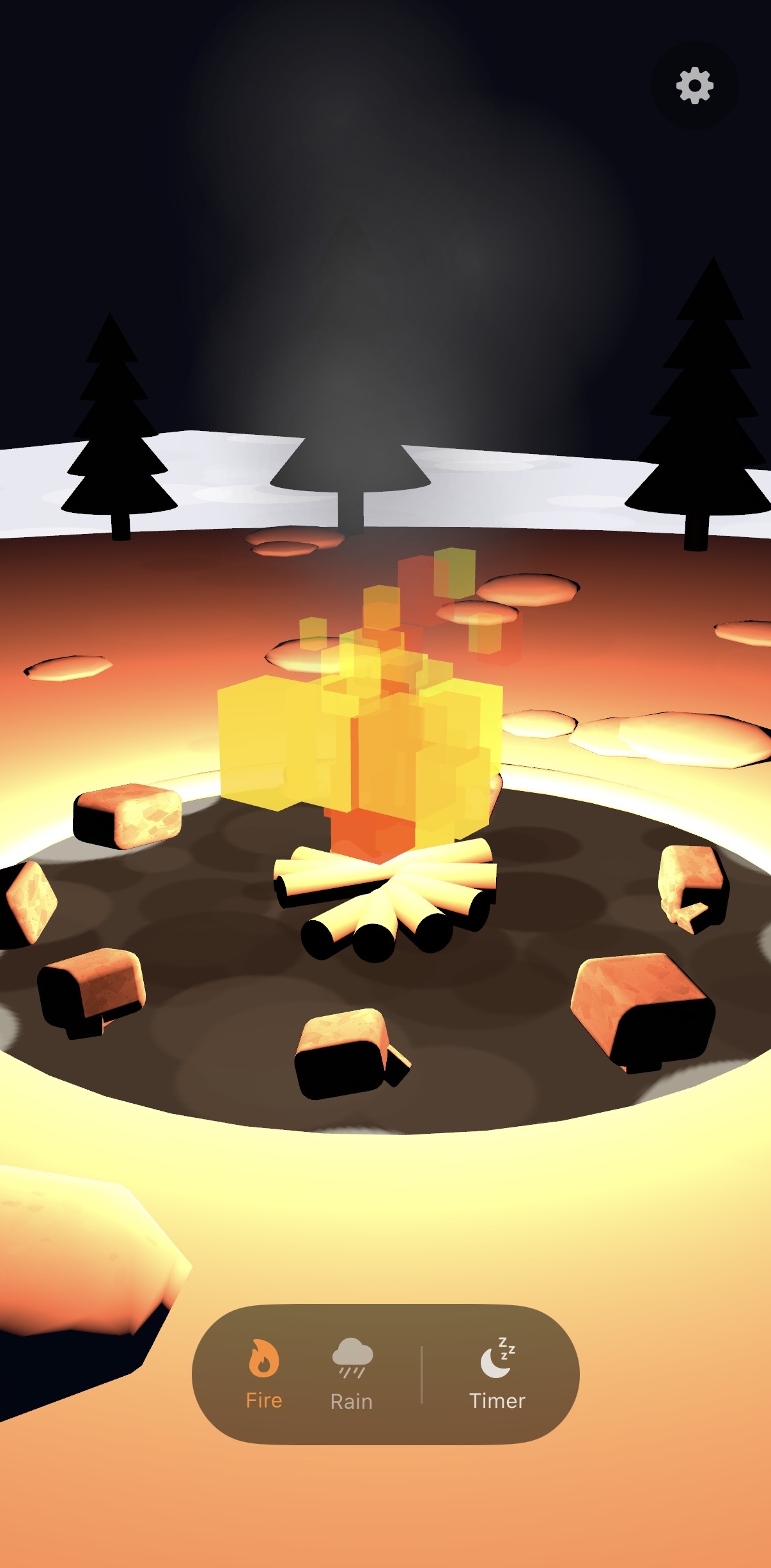 Cozy campfire — relaxation app