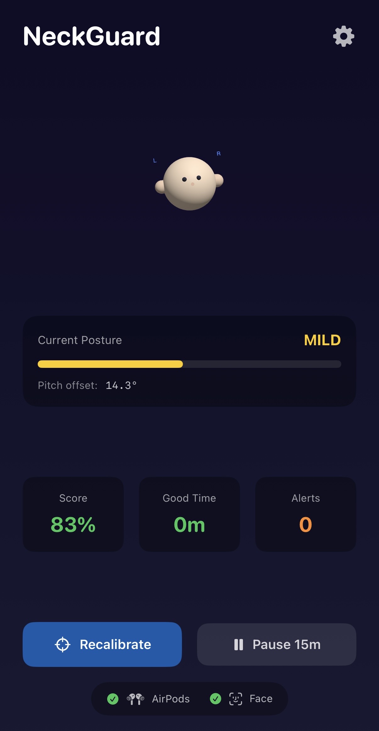 NeckGuard — posture tracking