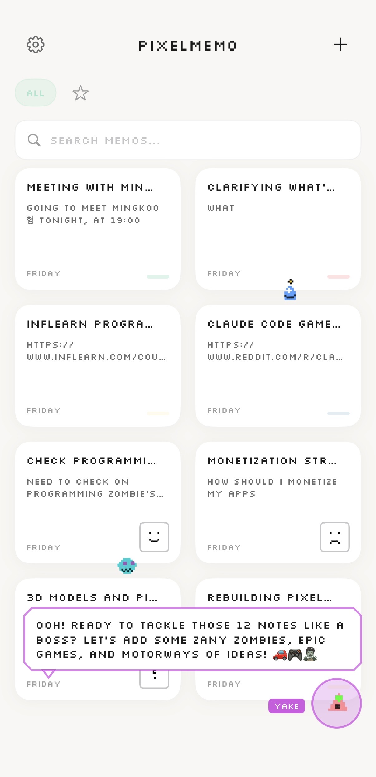 PixelMemo — pixel art notes