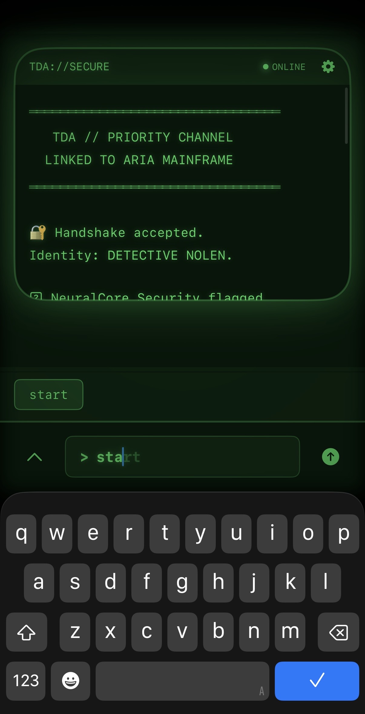 Terminal Detective — cyberpunk mystery game